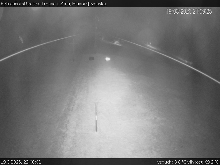 Rekreační středisko Trnava u Zlína - Hlavní sjezdovka - 19.3.2026 v 22:00