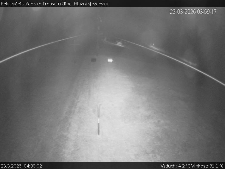 Rekreační středisko Trnava u Zlína - Hlavní sjezdovka - 23.3.2026 v 04:00