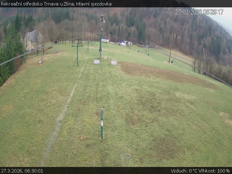 Rekreační středisko Trnava u Zlína - Hlavní sjezdovka - 27.3.2026 v 06:30