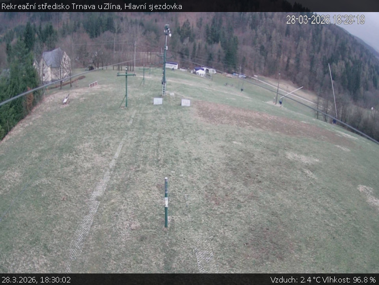 Rekreační středisko Trnava u Zlína - Hlavní sjezdovka - 28.3.2026 v 18:30