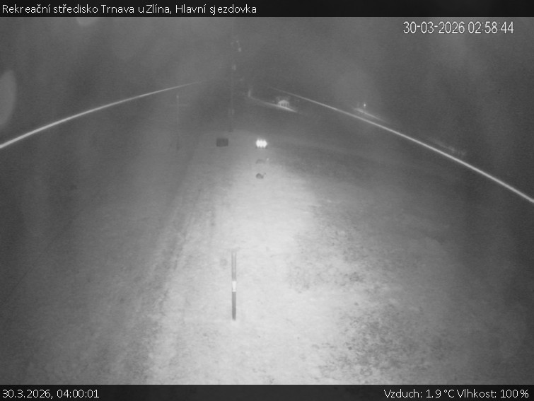 Rekreační středisko Trnava u Zlína - Hlavní sjezdovka - 30.3.2026 v 04:00
