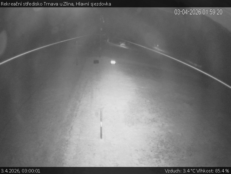 Rekreační středisko Trnava u Zlína - Hlavní sjezdovka - 3.4.2026 v 03:00