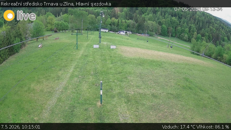 Rekreační středisko Trnava u Zlína - Hlavní sjezdovka - 7.5.2026 v 10:15