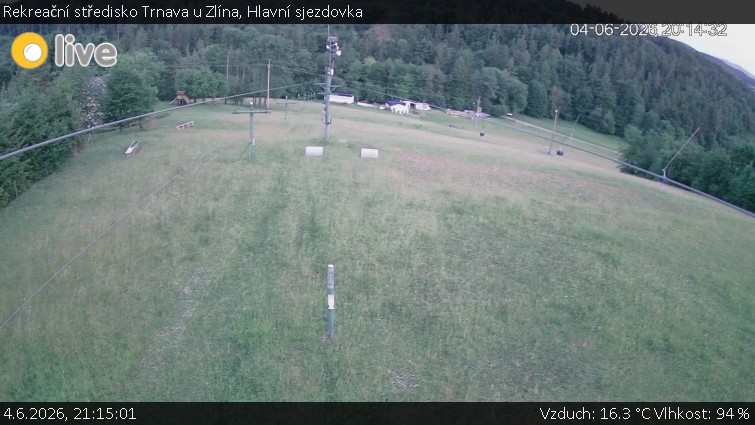 Rekreační středisko Trnava u Zlína - Hlavní sjezdovka - 4.6.2026 v 21:15