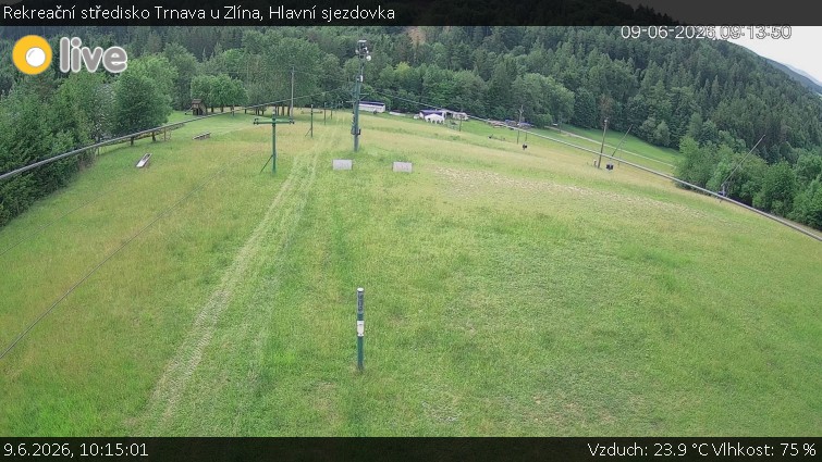 Rekreační středisko Trnava u Zlína - Hlavní sjezdovka - 9.6.2026 v 10:15