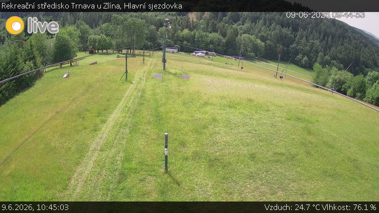 Rekreační středisko Trnava u Zlína - Hlavní sjezdovka - 9.6.2026 v 10:45
