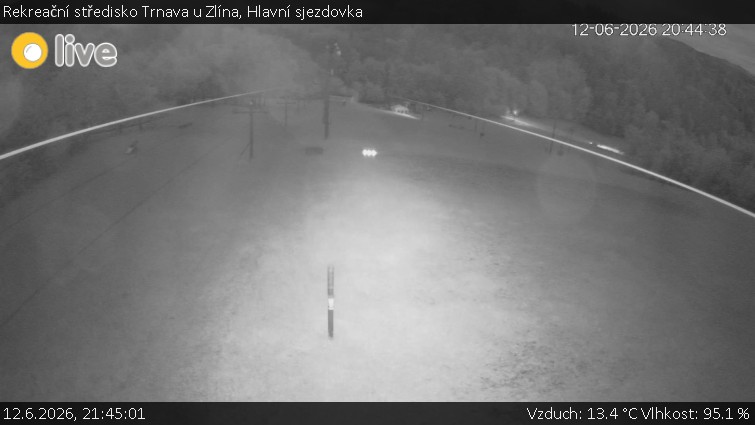 Rekreační středisko Trnava u Zlína - Hlavní sjezdovka - 12.6.2026 v 21:45