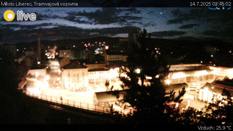 Město Liberec - Tramvajová vozovna - 14.7.2025 v 03:45 Město Liberec - Tramvajová vozovna - 14.7.2025 v 03:45