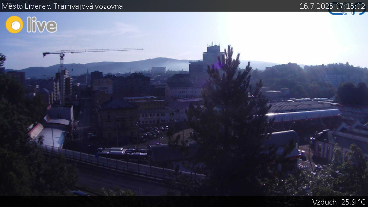 Město Liberec - Tramvajová vozovna - 16.7.2025 v 07:15 Město Liberec - Tramvajová vozovna - 16.7.2025 v 07:15