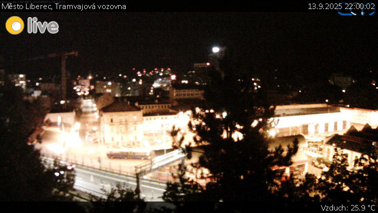 Město Liberec - Tramvajová vozovna - 13.9.2025 v 22:00 Město Liberec - Tramvajová vozovna - 13.9.2025 v 22:00