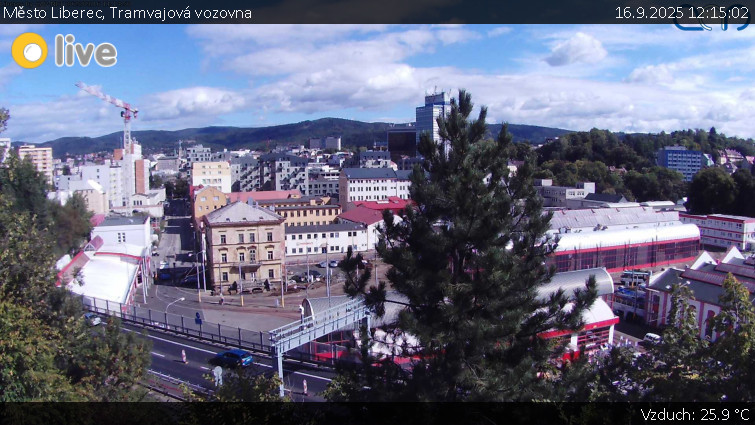 Město Liberec - Tramvajová vozovna - 16.9.2025 v 12:15