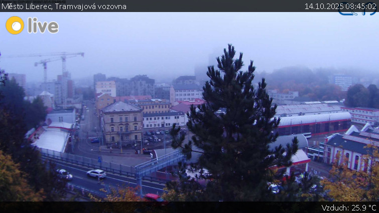 Město Liberec - Tramvajová vozovna - 14.10.2025 v 08:45 Město Liberec - Tramvajová vozovna - 14.10.2025 v 08:45