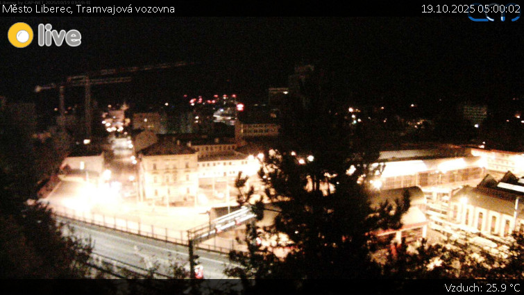 Město Liberec - Tramvajová vozovna - 19.10.2025 v 05:00 Město Liberec - Tramvajová vozovna - 19.10.2025 v 05:00