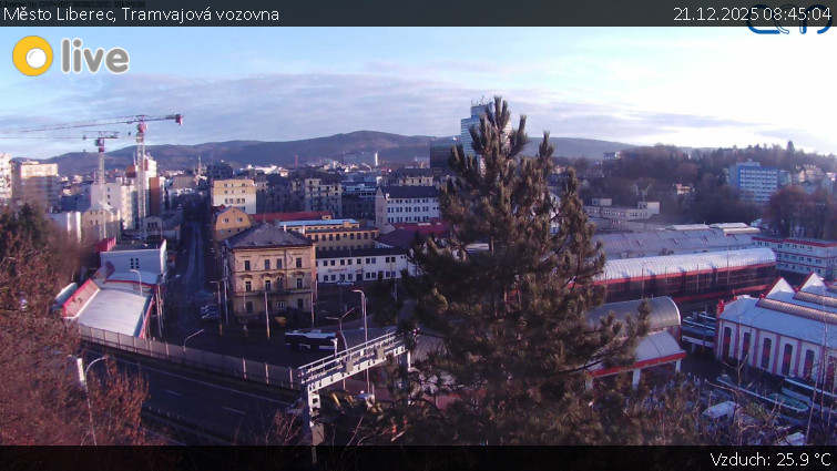Město Liberec - Tramvajová vozovna - 21.12.2025 v 08:45