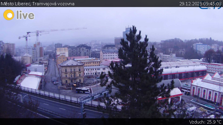 Město Liberec - Tramvajová vozovna - 29.12.2025 v 09:45