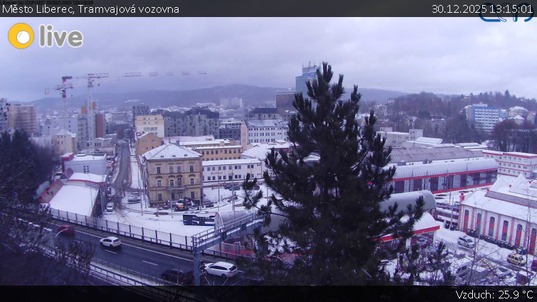 Město Liberec - Tramvajová vozovna - 30.12.2025 v 13:15