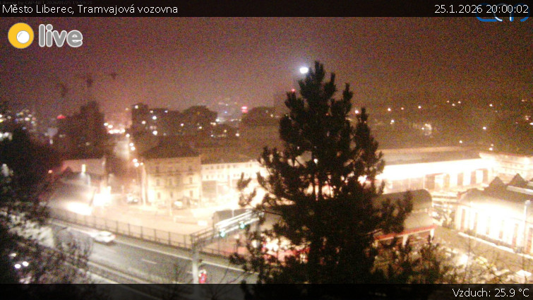 Město Liberec - Tramvajová vozovna - 25.1.2026 v 20:00