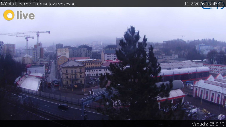Město Liberec - Tramvajová vozovna - 11.2.2026 v 13:45