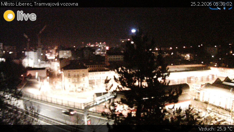 Město Liberec - Tramvajová vozovna - 25.2.2026 v 05:30