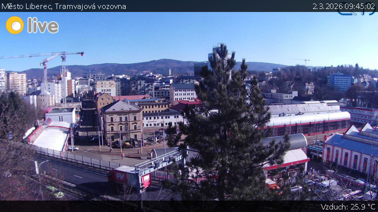 Město Liberec - Tramvajová vozovna - 2.3.2026 v 09:45
