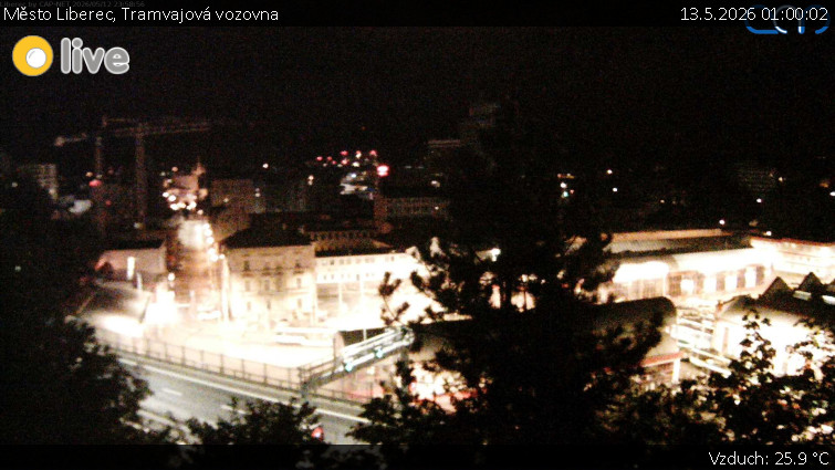 Město Liberec - Tramvajová vozovna - 13.5.2026 v 01:00