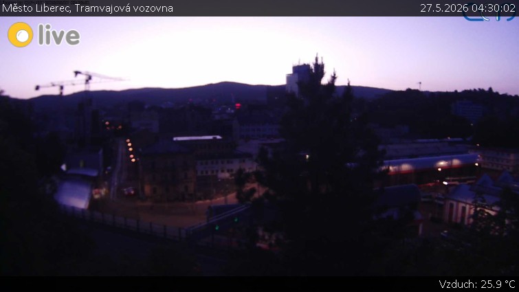 Město Liberec - Tramvajová vozovna - 27.5.2026 v 04:30