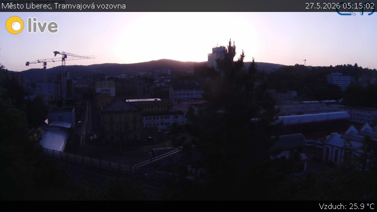 Město Liberec - Tramvajová vozovna - 27.5.2026 v 05:15