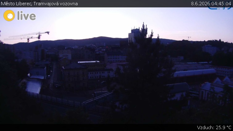 Město Liberec - Tramvajová vozovna - 8.6.2026 v 04:45
