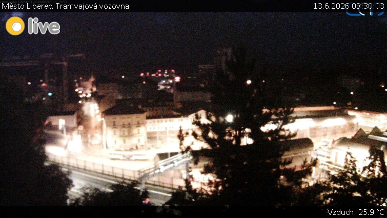 Město Liberec - Tramvajová vozovna - 13.6.2026 v 03:30