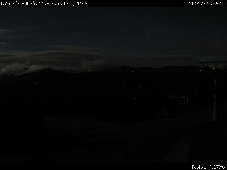 Město Špindlerův Mlýn - Svatý Petr, Pláně - 4.11.2025 v 03:15