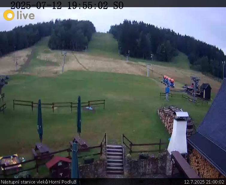 Skiareál Horní Podluží - Nástupní stanice vleků Horní Podluží - 12.7.2025 v 21:00 Skiareál Horní Podluží - Nástupní stanice vleků Horní Podluží - 12.7.2025 v 21:00