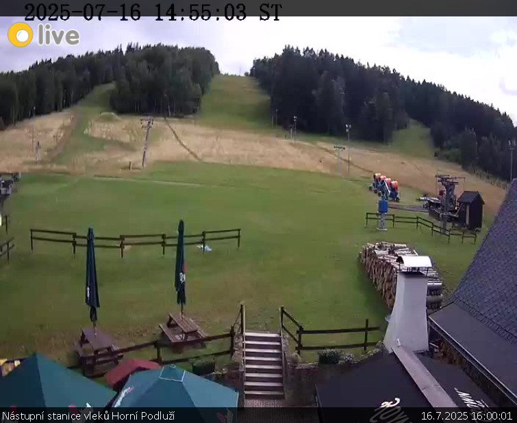 Skiareál Horní Podluží - Nástupní stanice vleků Horní Podluží - 16.7.2025 v 16:00 Skiareál Horní Podluží - Nástupní stanice vleků Horní Podluží - 16.7.2025 v 16:00