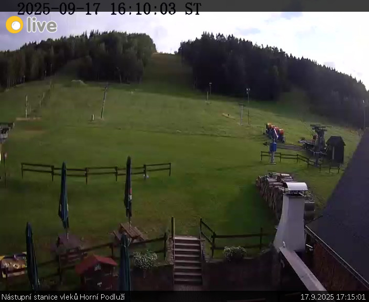 Skiareál Horní Podluží - Nástupní stanice vleků Horní Podluží - 17.9.2025 v 17:15