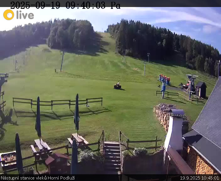 Skiareál Horní Podluží - Nástupní stanice vleků Horní Podluží - 19.9.2025 v 10:45