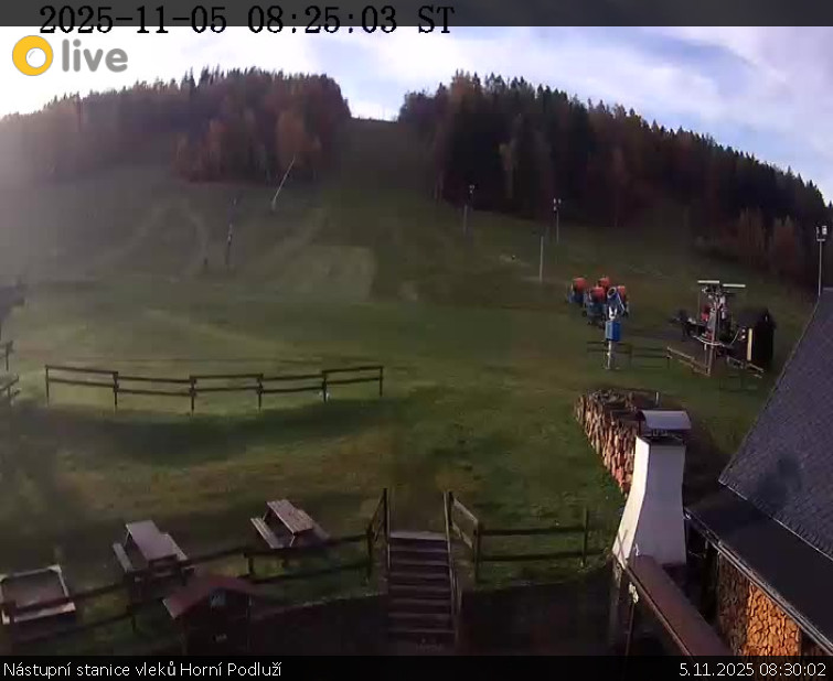 Skiareál Horní Podluží - Nástupní stanice vleků Horní Podluží - 5.11.2025 v 08:30