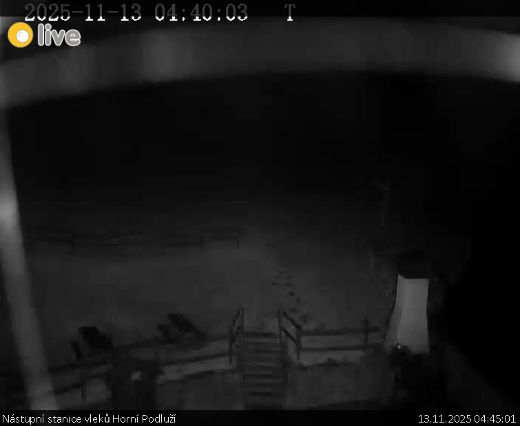 Skiareál Horní Podluží - Nástupní stanice vleků Horní Podluží - 13.11.2025 v 04:45