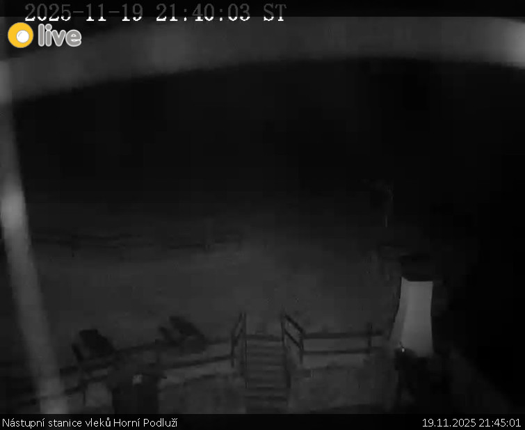 Skiareál Horní Podluží - Nástupní stanice vleků Horní Podluží - 19.11.2025 v 21:45