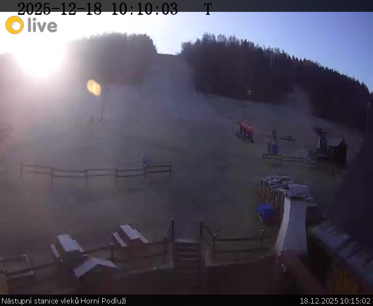 Skiareál Horní Podluží - Nástupní stanice vleků Horní Podluží - 18.12.2025 v 10:15