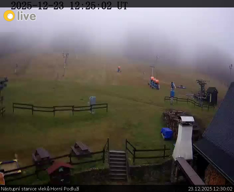 Skiareál Horní Podluží - Nástupní stanice vleků Horní Podluží - 23.12.2025 v 12:30