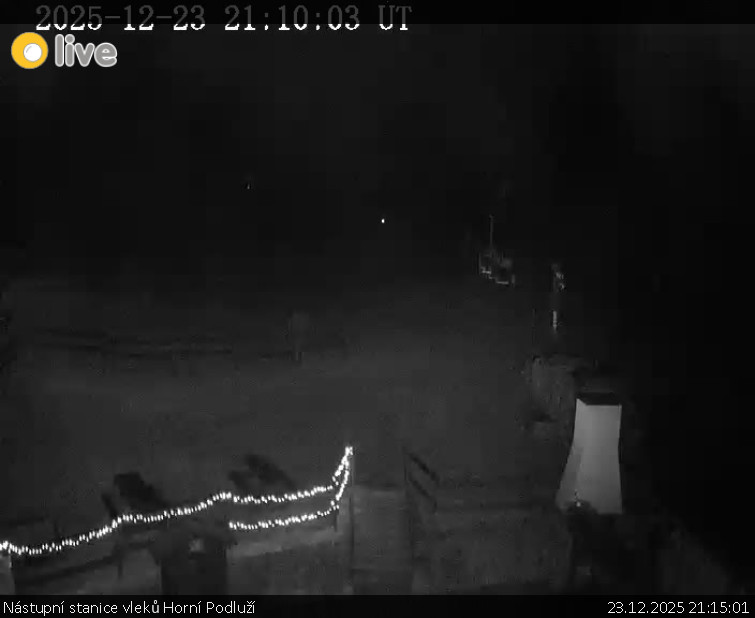 Skiareál Horní Podluží - Nástupní stanice vleků Horní Podluží - 23.12.2025 v 21:15