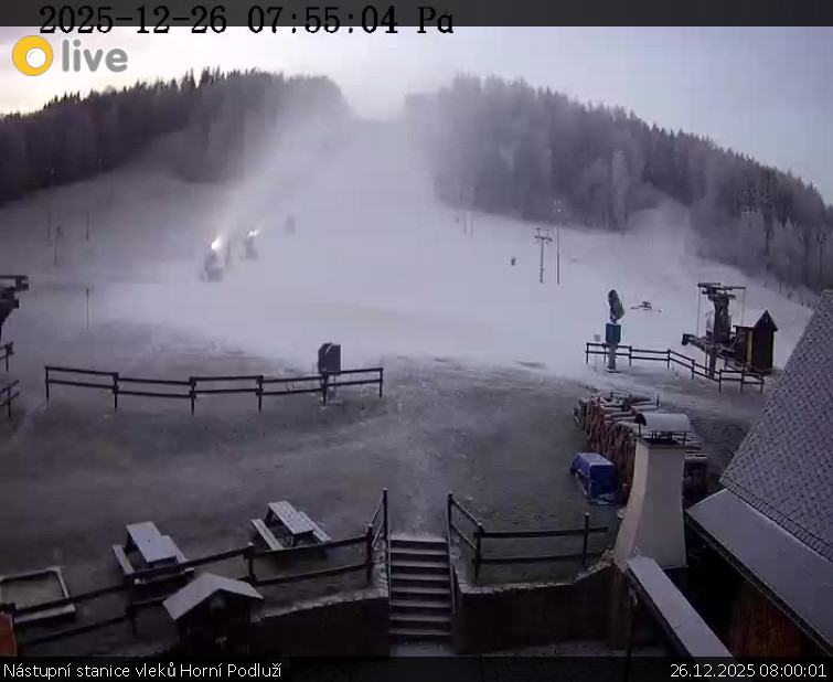 Skiareál Horní Podluží - Nástupní stanice vleků Horní Podluží - 26.12.2025 v 08:00
