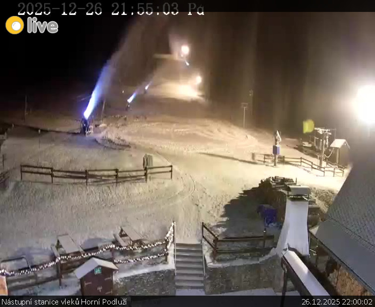 Skiareál Horní Podluží - Nástupní stanice vleků Horní Podluží - 26.12.2025 v 22:00