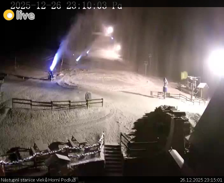Skiareál Horní Podluží - Nástupní stanice vleků Horní Podluží - 26.12.2025 v 23:15