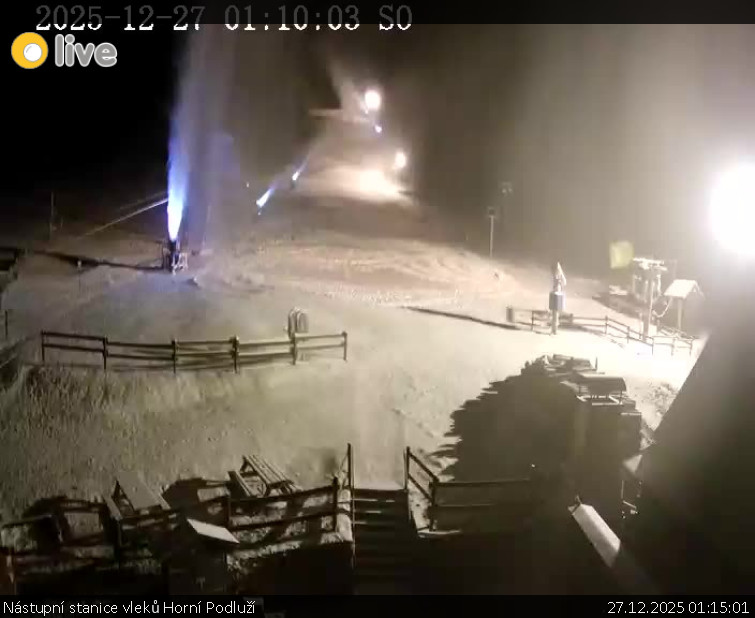 Skiareál Horní Podluží - Nástupní stanice vleků Horní Podluží - 27.12.2025 v 01:15