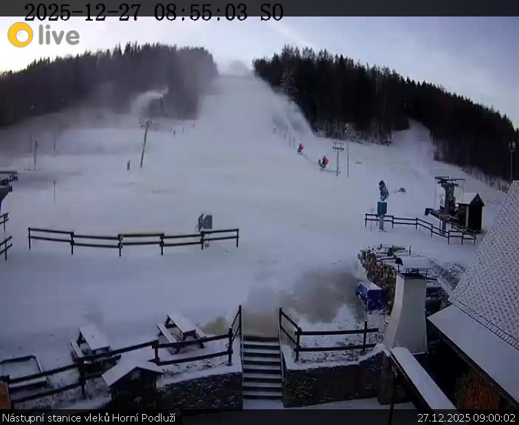 Skiareál Horní Podluží - Nástupní stanice vleků Horní Podluží - 27.12.2025 v 09:00