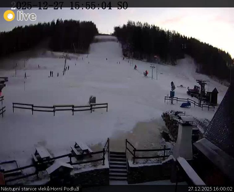 Skiareál Horní Podluží - Nástupní stanice vleků Horní Podluží - 27.12.2025 v 16:00