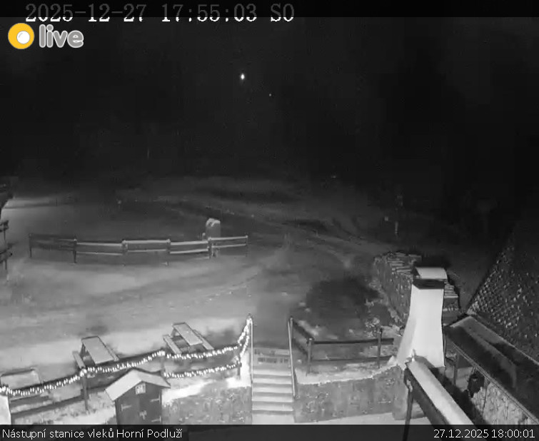 Skiareál Horní Podluží - Nástupní stanice vleků Horní Podluží - 27.12.2025 v 18:00