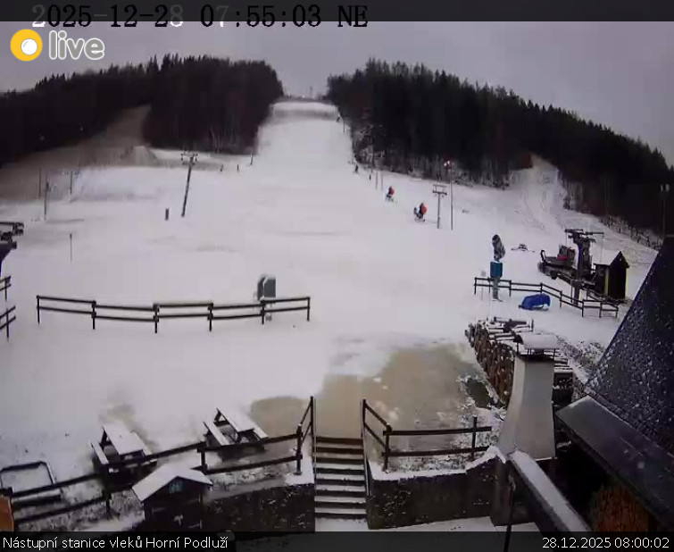 Skiareál Horní Podluží - Nástupní stanice vleků Horní Podluží - 28.12.2025 v 08:00