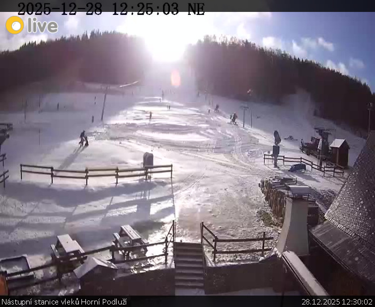 Skiareál Horní Podluží - Nástupní stanice vleků Horní Podluží - 28.12.2025 v 12:30