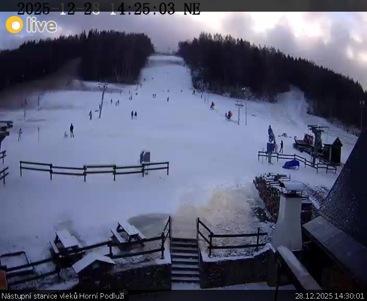 Skiareál Horní Podluží - Nástupní stanice vleků Horní Podluží - 28.12.2025 v 14:30